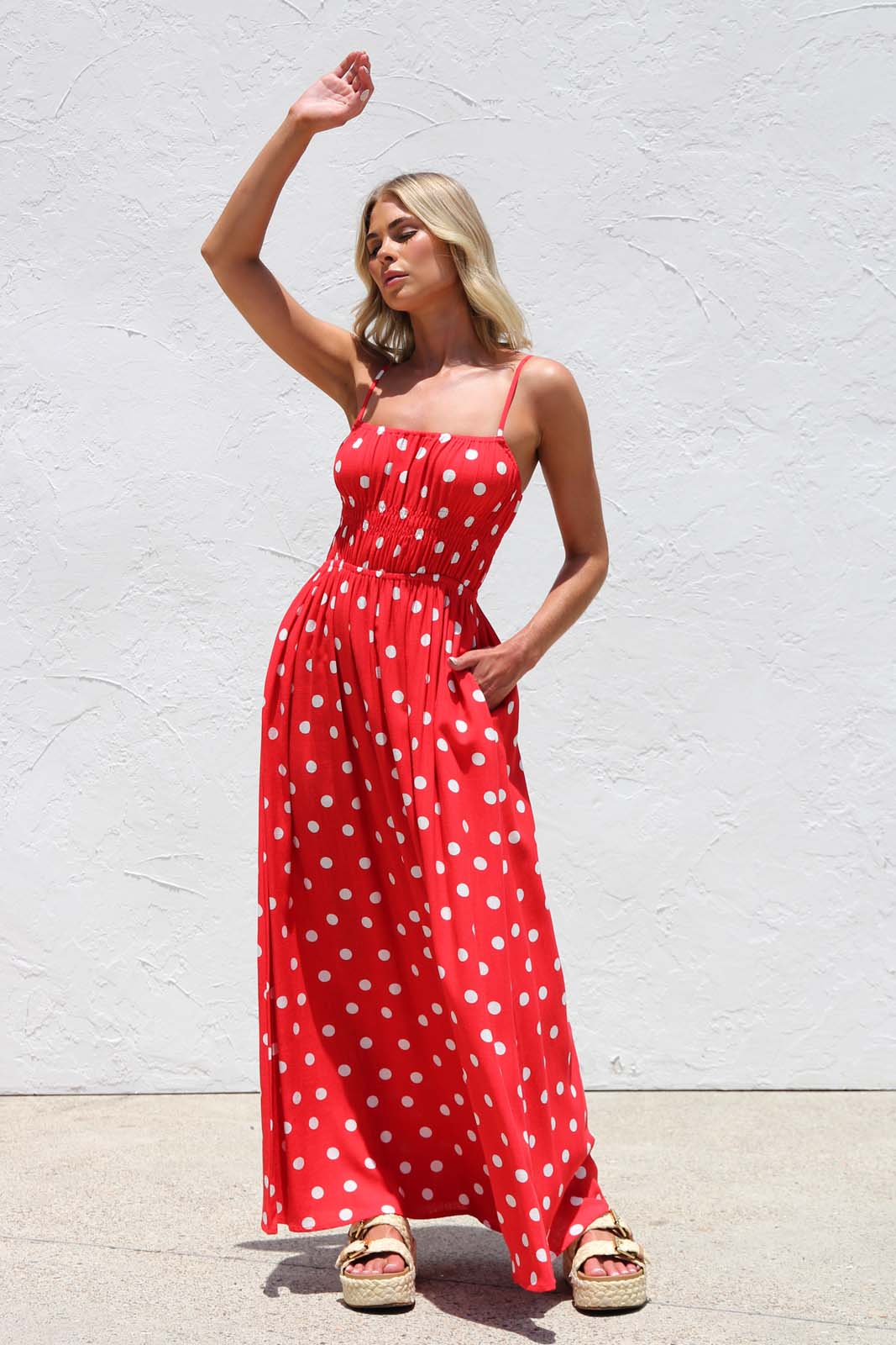Clarissa Maxi Dress RED OMFORT