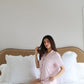 Ruffle Bamboo Short Set in Pink Gingham OMFORT
