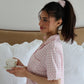 Bamboo Gingham Scrunchie OMFORT
