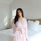 Ruffle Bamboo Gingham Robe OMFORT