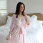 Ruffle Bamboo Gingham Robe OMFORT
