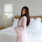 Ruffle Bamboo Gingham Robe OMFORT