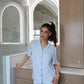Bamboo Gingham Scrunchie OMFORT