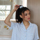 Bamboo Gingham Scrunchie OMFORT
