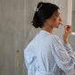 Ruffle Bamboo Gingham Robe OMFORT