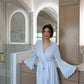 Ruffle Bamboo Gingham Robe OMFORT