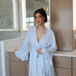 Ruffle Bamboo Gingham Robe OMFORT