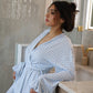 Ruffle Bamboo Gingham Robe OMFORT
