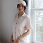 Ruffle Bamboo Short Set in Tan Gingham OMFORT