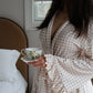 Ruffle Bamboo Gingham Robe OMFORT