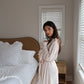 Ruffle Bamboo Gingham Robe OMFORT