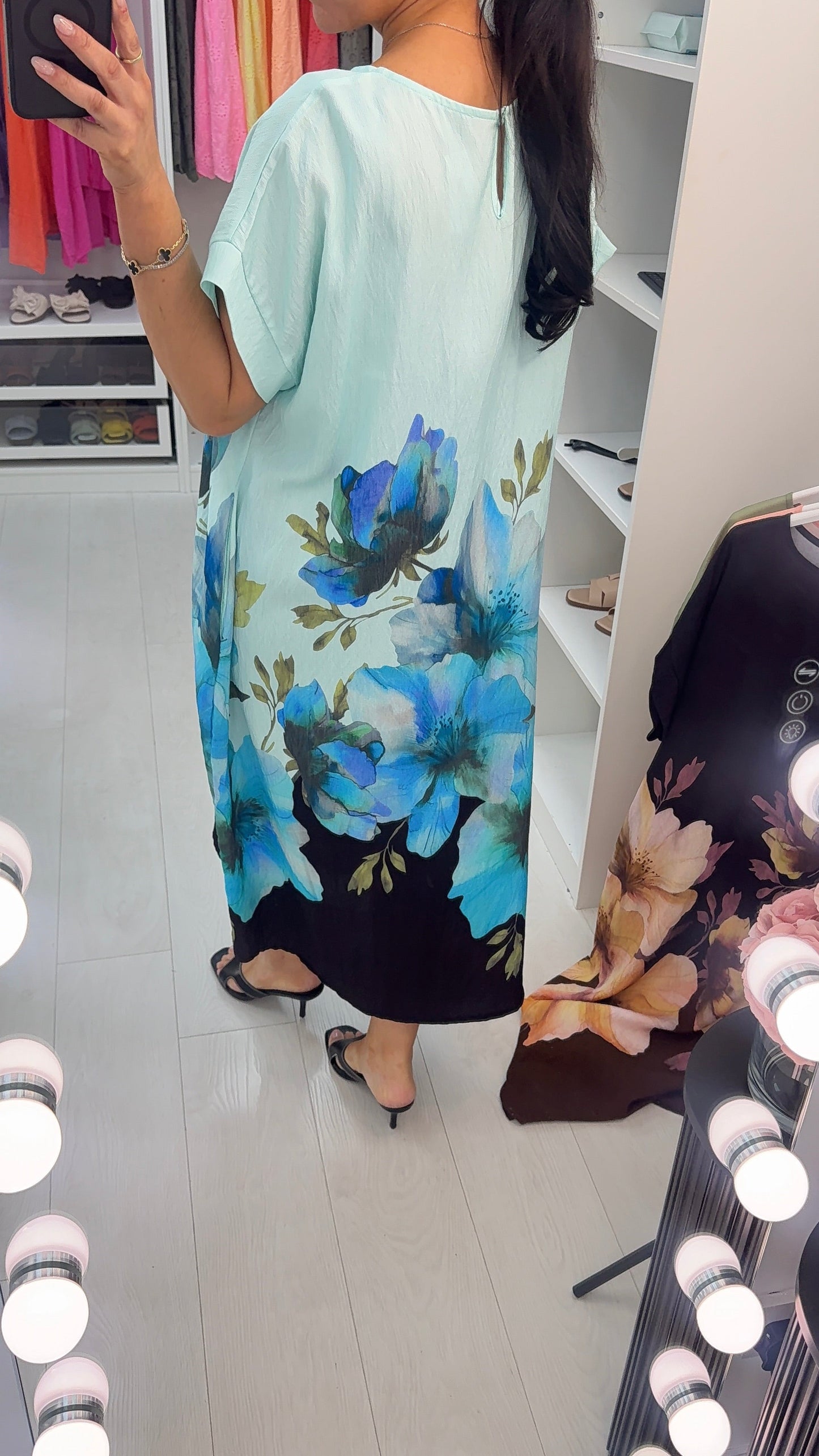 Quincie Floral Print Loose Fit Dress OMFORT