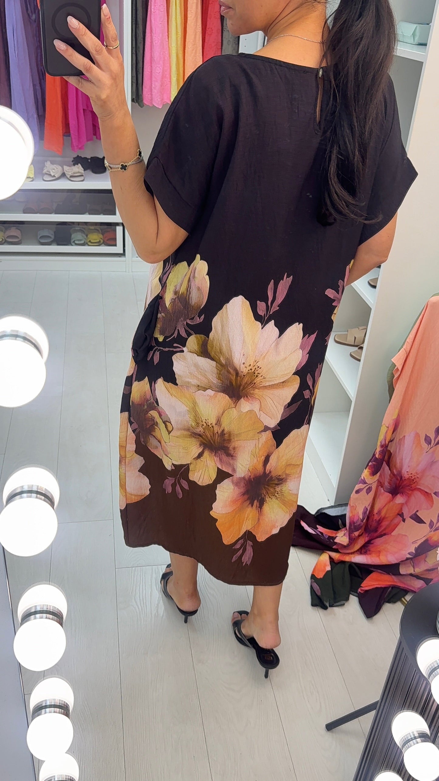Quincie Floral Print Loose Fit Dress OMFORT