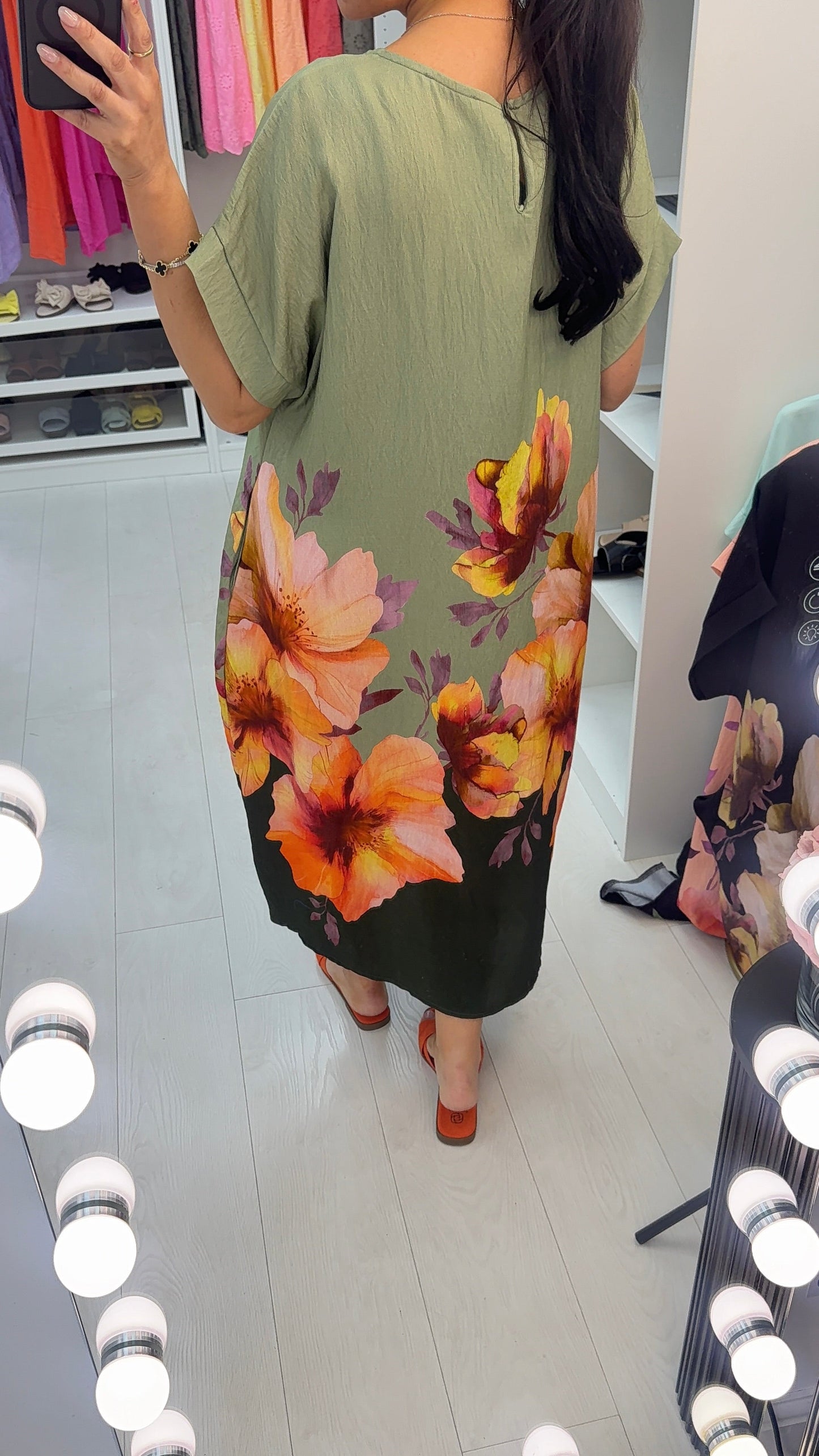 Quincie Floral Print Loose Fit Dress OMFORT