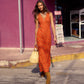 Loren Dress In Papaya OMFORT