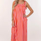 Made To Feel Good Red Striped Midi Dress OMFORT