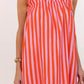 Made To Feel Good Red Striped Midi Dress OMFORT