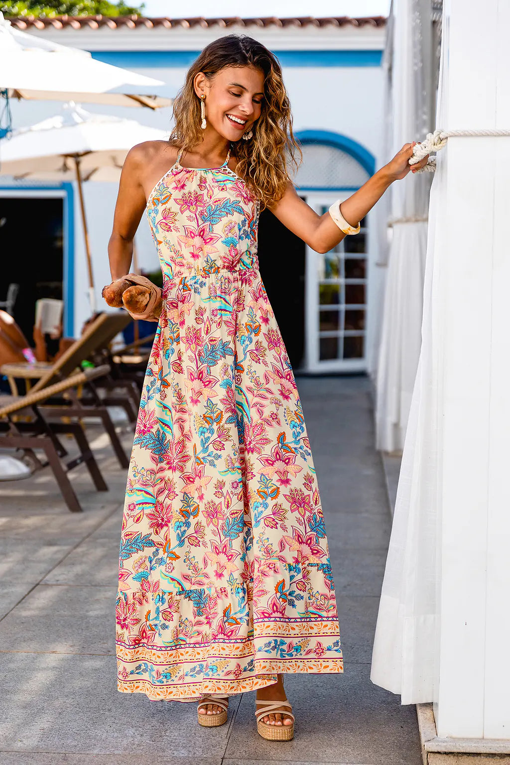 No Bad Days Floral Maxi Dress OMFORT