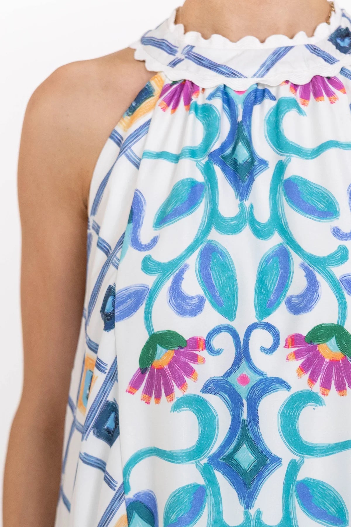 Nothing Like It Blue Floral Midi Dress OMFORT