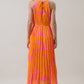 Mexia Floral Maly Pleated Midi Dress OMFORT