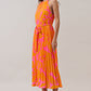Mexia Floral Maly Pleated Midi Dress OMFORT