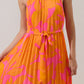 Mexia Floral Maly Pleated Midi Dress OMFORT