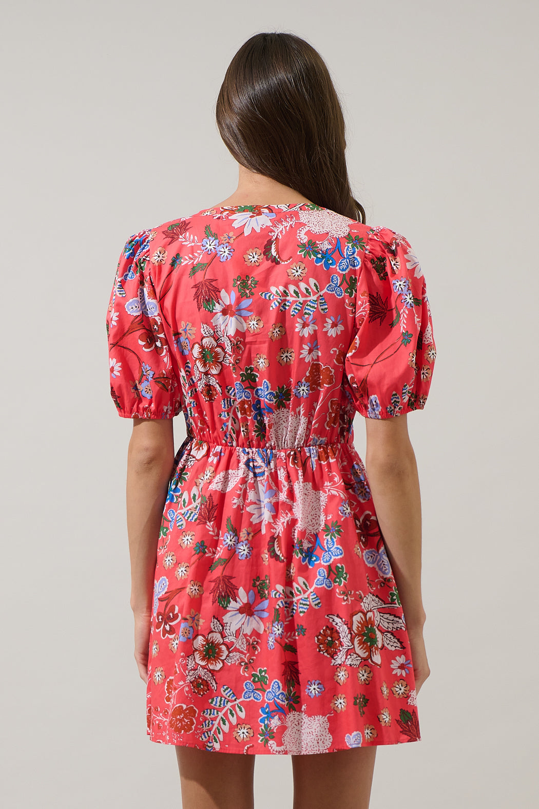 Oreanna Floral Alba Puff Sleeve Mini Dress OMFORT