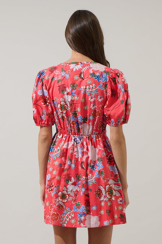 Oreanna Floral Alba Puff Sleeve Mini Dress OMFORT