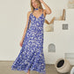 Hagny Pleated Midi Dress Kian Floral OMFORT