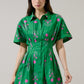 Alix Button Down Mini Dress Saura Floral OMFORT