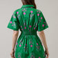 Alix Button Down Mini Dress Saura Floral OMFORT