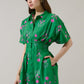 Alix Button Down Mini Dress Saura Floral OMFORT