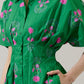 Alix Button Down Mini Dress Saura Floral OMFORT