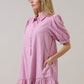 Marvia Striped Levy Button Down Shift Dress OMFORT