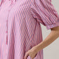 Marvia Striped Levy Button Down Shift Dress OMFORT