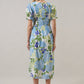 Tamry Smocked Midi Dress Khloey Floral OMFORT