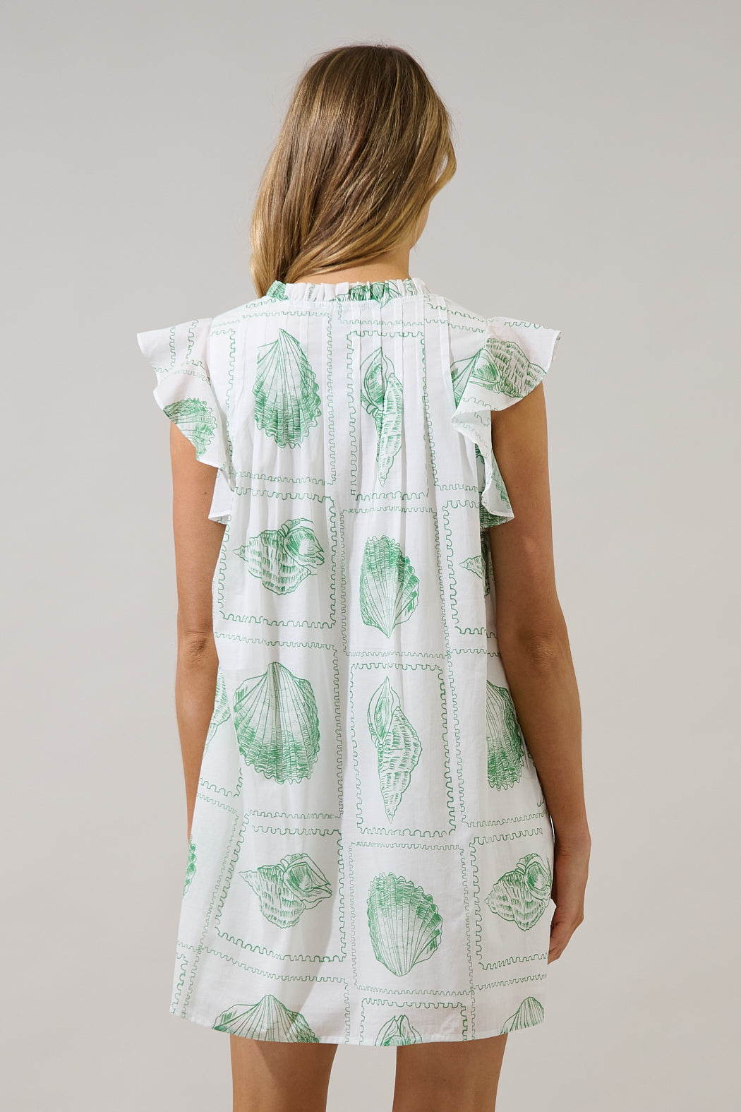 Renie Shift Mini Dress Seashell Bay OMFORT