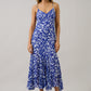 Hagny Pleated Midi Dress Kian Floral OMFORT