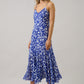 Hagny Pleated Midi Dress Kian Floral OMFORT