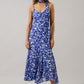 Hagny Pleated Midi Dress Kian Floral OMFORT