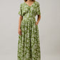 Melda Floral Pleated Midi Dress OMFORT