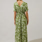 Melda Floral Pleated Midi Dress OMFORT