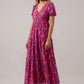 Monaco Long Tiered Maxi Dress Averly Geo OMFORT