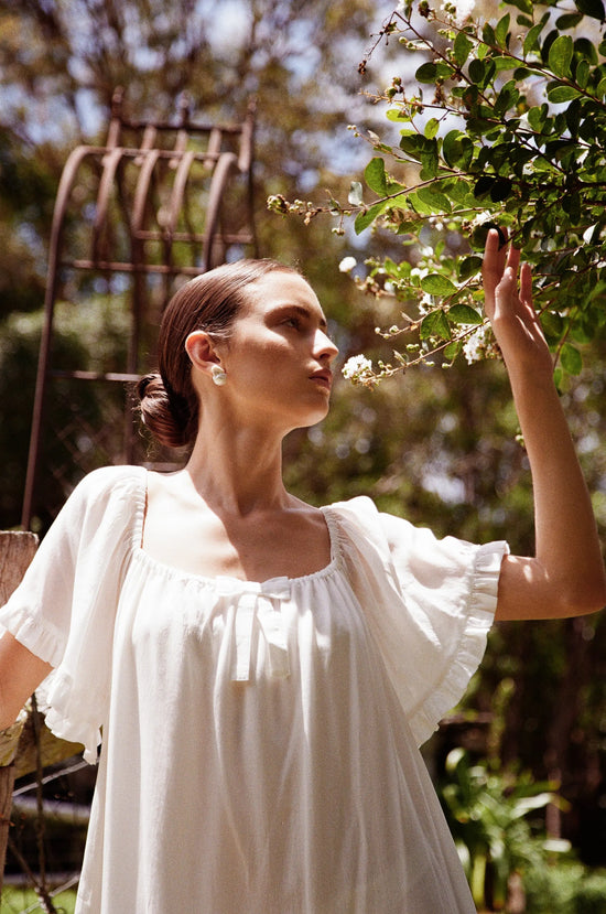 Betty Nightie - Lyocell Batiste - Off White OMFORT