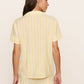 Nautico Shortie PJ Set in Classic Stripe Sunbeam/Ivory OMFORT