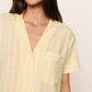 Nautico Shortie PJ Set in Classic Stripe Sunbeam/Ivory OMFORT