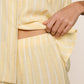 Nautico Shortie PJ Set in Classic Stripe Sunbeam/Ivory OMFORT