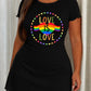 "Love is Love" Rainbow Heart Print Nightdress OMFORT