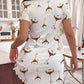 Retro Cocktail Glass Print Nightdress OMFORT