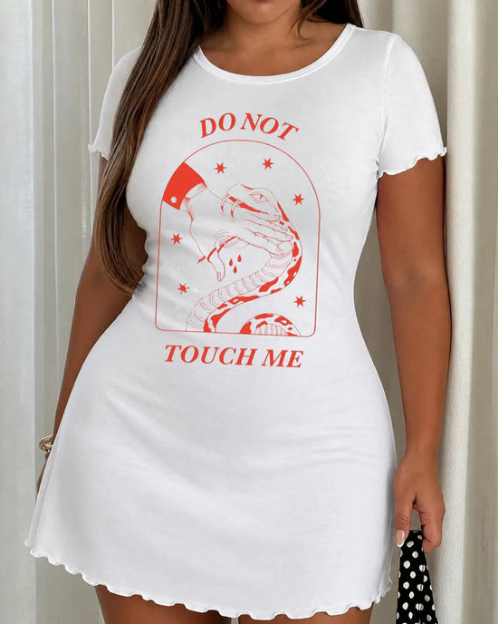 "Do Not Touch Me" Snake Print Nightdress (XS-5XL) OMFORT